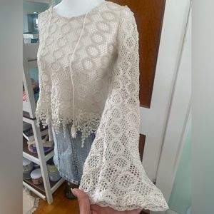 Crochet long sleeve top